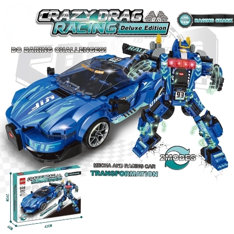 Đồ Chơi Lắp Ghép Lego Autobot Màu Xanh Biển , 2 in 1 - 286 hạt - Full Box - Sku : LG-43-02