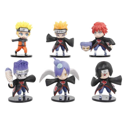 Hàng Cao Cấp - Mô hình Naruto Bộ 6 các nhân vật Naruto Bản B - Cao 9 - 10cm - nặng 100gram - Figure Naruto - No Box - K3-T3-S2