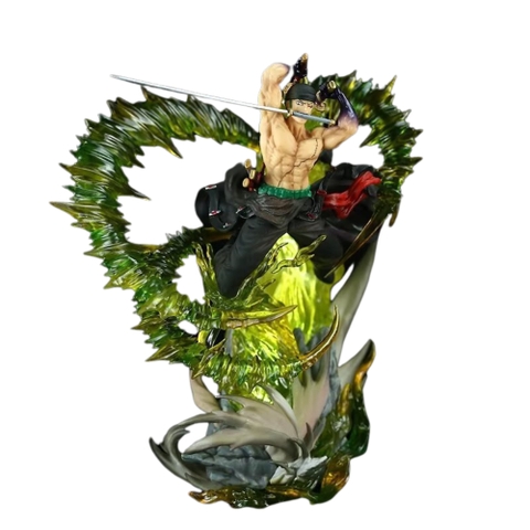 Mô Hình OnePiece Zoro trạng thái chiến đấu Cao : 29cm - có led siêu ngầu - Figure OnePiece - Hộp Màu - K27-T4-S2-3