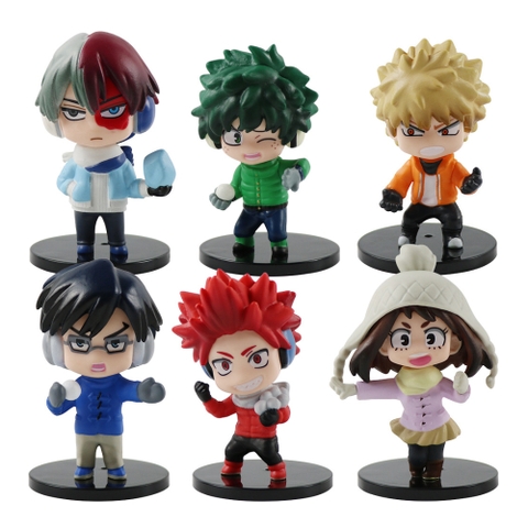 Mô Hình Học Viện Anh Hùng bộ 6 nhân vật - Cao 8-9cm - nặng 300gram - My Hero Academia - No Box - K33-T2-S11