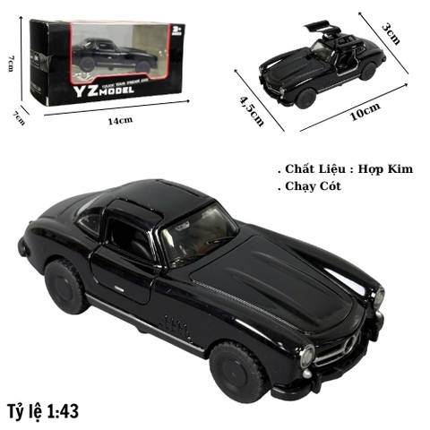 Mô Hình Xe Mec Cổ Đen , tỉ lệ 1:43 Hợp kim có thể mở cửa - bánh sau chạy cót - Dài 10cm - rộng 4.5cm - cao 3cm - nặng : 200gram - FULL BOX : box màu SKU : oto494 - K69-T2-S7