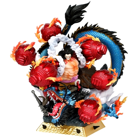 Hàng Thanh Lý Đã Qua Sử Dụng - Mô Hình One Piece Luffy đại chiến Kaido - Cao 20cm - nặng 2kg2 - Figure OnePiece - box màu -
