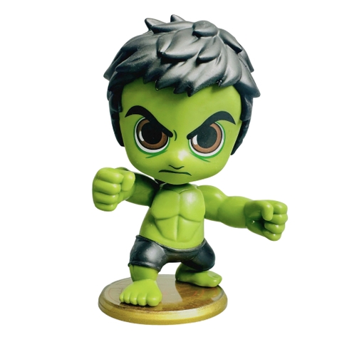 Mô Hình Avenger Hulk chibi Lắc Đầu Dáng Đứng - Cao 11cm - Nặng 150gram - Figure Avenger - Full Box - K73-T4-S2