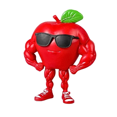Mô Hình Apple Muscle Man - Cao : 6.5cm - Nặng 133gram - Vỉ Nhựa - K22-T3-S6