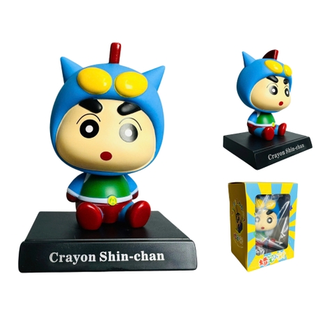 Mô Hình Shin cosplay siêu nhân lắc đầu - cao 13cm - ngang 9cm - dọc 7cm - nặng 200gram + Hộp Màu N3-K25-T4-S1