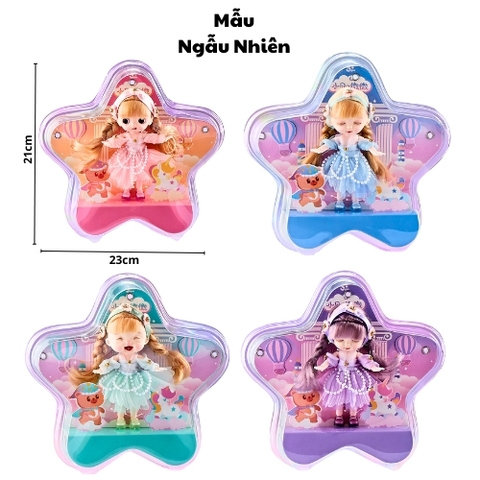 Đồ Chơi Búp Bê Ngôi Sao Mặc váy công chúa ( Mẫu Ngẫu Nhiên ) . Cao 21cm - ngang 23cm . SKU : bb-212-B