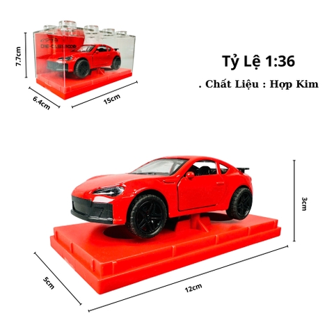 Mô Hình Xe đỏ tỉ lệ 1:36 Hợp kim có thể mở cửa - Dài 12cm - rộng 5cm - cao 3cm - nặng : 300gram - FULL BOX : box màu SKU : oto474cc - K55-T3-S6
