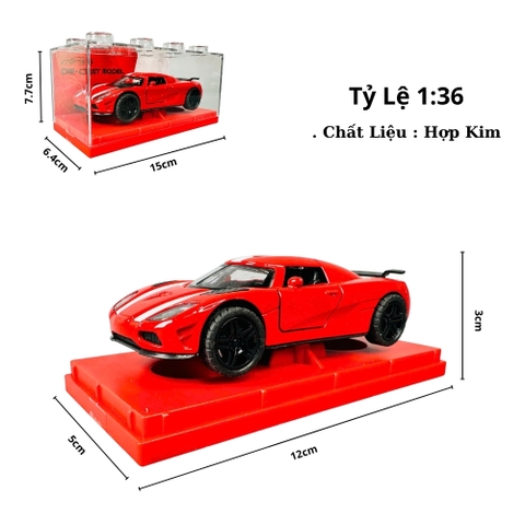 Mô Hình Xe đua đỏ màu đỏ tỉ lệ 1:36 Hợp kim có thể mở cửa - Dài 12cm - rộng 5cm - cao 3cm - nặng : 300gram - FULL BOX : box màu SKU : oto474dd - K55-T3-S8