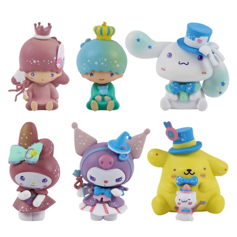 ( Giá 1 con - Bộ 6 con - Đặt Số Lượng 6 ) - Mô hình kuromi Bộ 6 Melody Gemini Pudding Dog Cinnamon Dog Kuromi - cao 5-6cm - Nặng 50gram - Có Hộp Đẹp -  ( VAT G873-82 )- K13-T1-S2