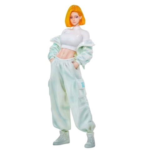 Hàng Cao cấp . Mô Hình Dragon ball androi số 18 JT dáng đứng cá tính . Cao 27cm . nặng 700gram -  K50-T4-S2