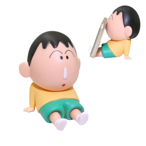 Hàng Rỗng Nhẹ - Mô Hình Shin áo vàng sổ mũi dáng ngồi- Cao : 12cm - Nặng 200gram - No Box