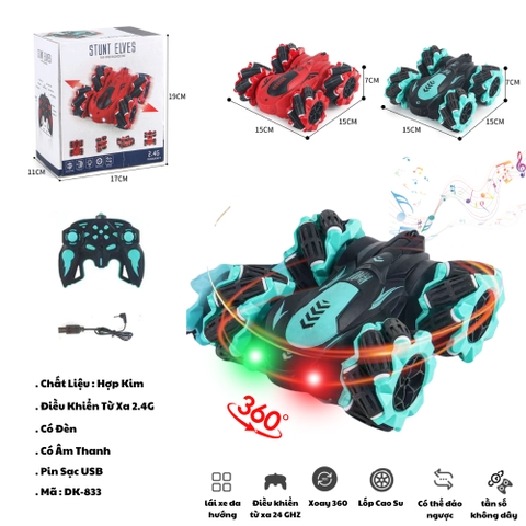 Đồ Chơi Xe Ô Tô Điều Khiển Từ Xa 12 Kênh Màu Ngẫu Nhiên - SKU: DK-833 ( VAT 009-02-100 )