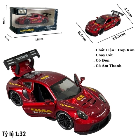 Mô Hình Xe Poscher Đỏ , tỉ lệ 1:32 Hợp kim có thể mở cửa - bánh sau chạy cót - Có Âm Thanh - Dài 15.5cm - rộng 6.5cm - cao 4.5cm - nặng : 500gram - FULL BOX : box màu SKU : oto492a - K66-T3-S3