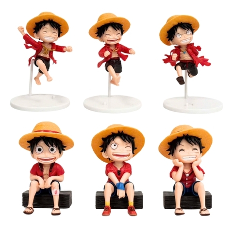 Mô hình bộ 6 nhân vật Luffy siêu đẹp  . Cao 6-10cm , nặng 350gram - Figure One Piece - K26-T3-S7