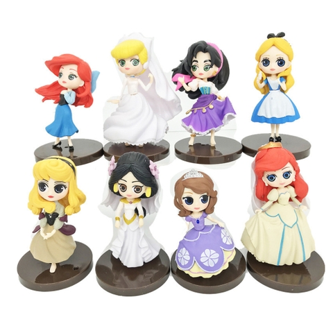 ( Giá 1 con - Bộ 8 con - Đặt Số Lượng 8 ) - Mô Hình búp bê bộ 8 công chúa - Cao 8.5cm - nặng 300gram - Figure Búp Bê Công Chúa - No box -(VAT G873-79)-  K13-T2-S6