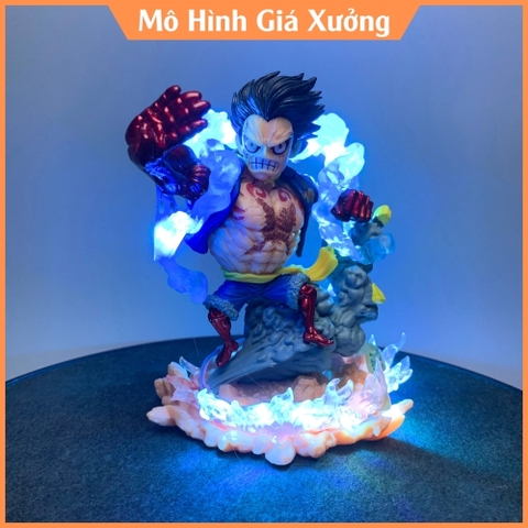 Mô Hình One Piece Luffy gear 4 chế led trạng thái chiến đấu - Cao 13cm - Nặng 350 gram - Có Hộp Màu