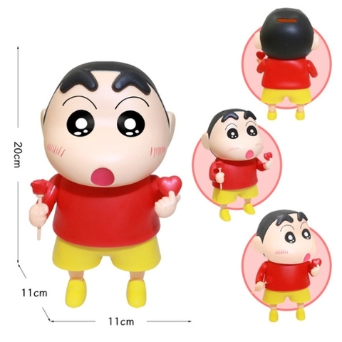 Mô Hình Shin áo đỏ bắn tim ( Có Thể Đựng Tiền ) - Cao 20cm - Rộng 11cm - Ngang 11cm - nặng : 110gram - SKU : sh850a - T4