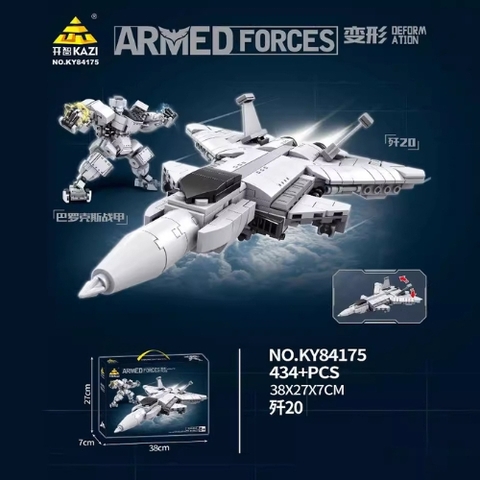 Đồ Chơi Lắp Ghép Lego ( 2 in 1 ) Máy Bay Chiến Đấu và robot - 434 hạt - Full Box - Sku : LG-84175 ( VAT 001-22-50 ) - K128-T4-S14