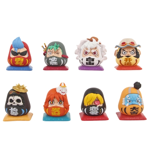 Mô hình onepiece Bộ 8 nhân vật băng mũ rơm- Cao 7.5cm - nặng 350gram - Figure onepiece - Hộp Màu - K14-T2-S3