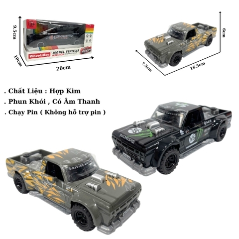 Mô Hình Xe Oto bán tải - Dài 16.5cm - rộng 7.5cm - cao 6cm - FULL BOX : box màu SKU : oto-FTP-1A