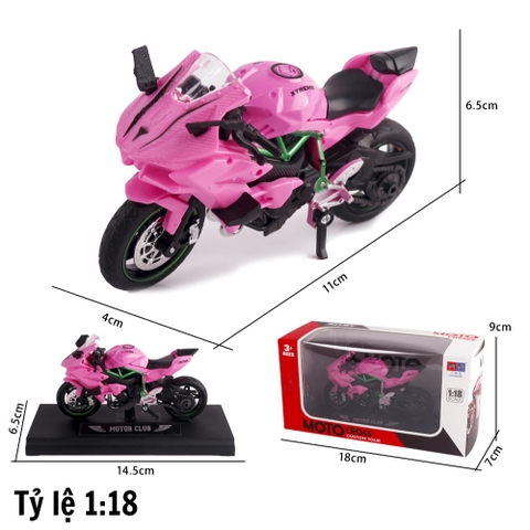 Mô Hình xe máy Hồng 1:18 Hợp kim - Dài 11cm - rộng 4cm - cao 6.5cm - nặng ~ 300gram - FULL BOX : box màu SKU : oto425 - K70-T2-S12