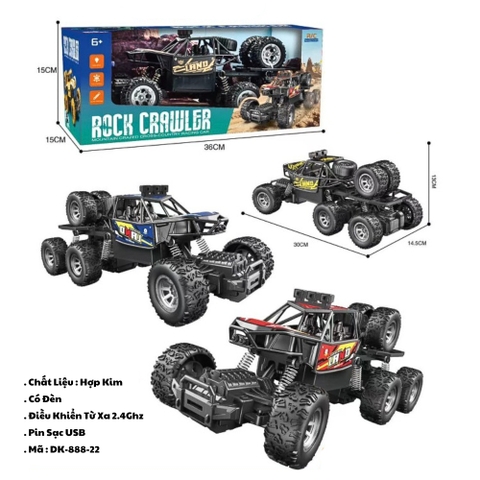 Đồ Chơi Xe Ô tô Điều Khiển Rock Crawler Màu Ngẫu Nhiên - SKU: DK-888-22 ( VAT 009-02-100 ) - K91-T4-S6-7-8