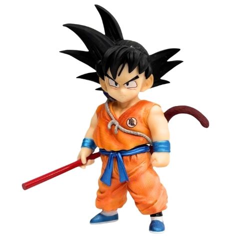 Mô Hình Dragon ball goku Kid dáng đứng cầm gậy - cao 18cm - nặng 450gram - Box Màu - Figure Dragon ball - K8-T2-S12