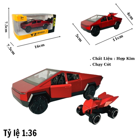 Mô Hình xe Tesla đỏ tỉ lệ 1:36 Hợp kim có thể mở cửa - bánh sau chạy cót - Dài 11cm - rộng 5cm - cao 5cm - nặng : 500gram - FULL BOX : box màu SKU : oto435 -