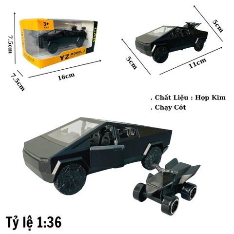 Mô Hình xe Tesla đen tỉ lệ 1:36 Hợp kim có thể mở cửa - bánh sau chạy cót - Dài 11cm - rộng 5cm - cao 5cm - nặng : 500gram - FULL BOX : box màu SKU : oto434 - K66-T2-S8