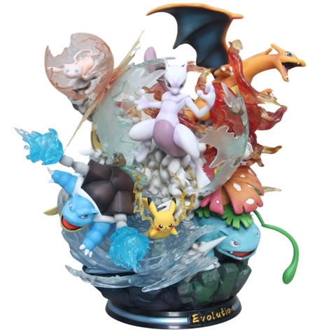 Hàng Cao Cấp -  Mô Hình Pokemon Mewtwo bản cao cấp - Có led Đế - Cao : 37cm - Ngang : 33cm - Nặng : 3.5 kg - Figure pokemon - Full Box