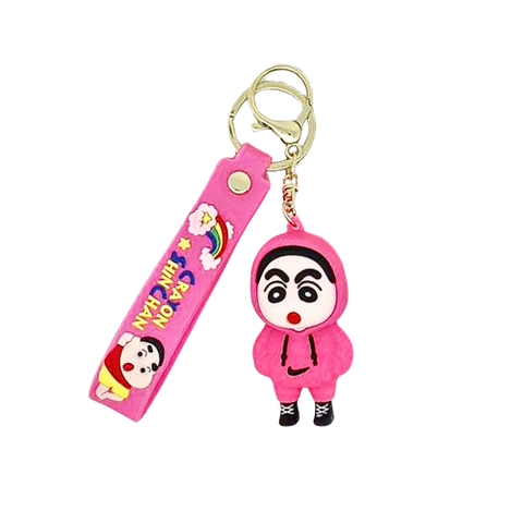 Móc khóa Em Bé Trai áo hồng - Dây móc dài : 10cm - Mô Hình Cao : 6cm - Nặng : 50gram - No Box - SKU: moc156 - (Vat: 88223-7) - K79-T5-S11