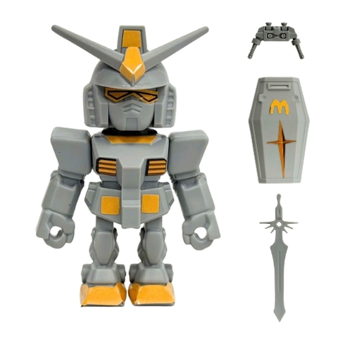 Mô Hình Gundam dáng đứng màu xám . Cao 8.5cm , nặng 100gram - sku : mm11d