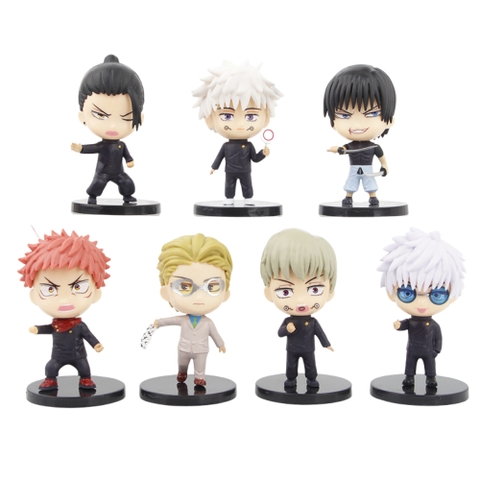 ( Giá 1 con - Bộ 7 con - Đặt Số Lượng 7 ) - Mô Hình đồ chơi - JUJUTSU KAISEN bộ 7 nhân vật chú thuật hồi chiến Cao 10cm Nặng 400gram - Hộp Màu - (VAT G873-79)- K14-T2-S6