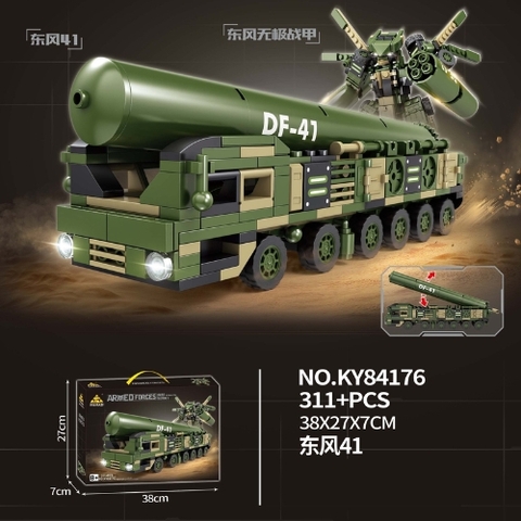 Đồ Chơi Lắp Ghép Lego ( 2 in 1 ) Xe Tên Lửa và robot - 311 hạt - Full Box - Sku : LG-84176 ( VAT 001-22-50 ) - K128-T3-S15