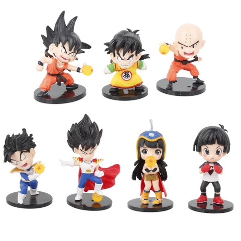 Mô hình dragonball Bộ 7 nhân vật - Cao 7-11cm - nặng 450gram - Figure dragonball  - Hộp Màu - K12-T1-S5