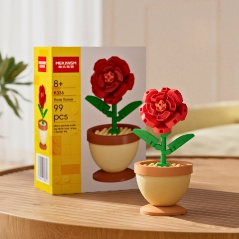 Đồ Chơi Lắp Ghép Lego Hoa Hồng Đỏ - 99 hạt - Full Box - Sku : LG-K336