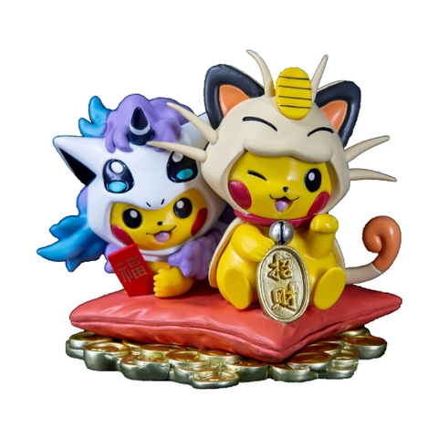 Hàng Cao Cấp -  Mô Hình Pokemon pikachu cosplay nyasu gallop bản cao cấp - Cao : 12cm - Nặng : 300gram - Figure pokemon - Full Box
