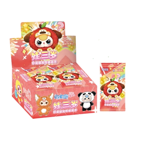 hộp pack thẻ baby three b - 1 Hộp = 30PACK - Mỗi pack có 2 thẻ- Cao 13cm - rộng 14cm n3-k20-t5-s4
