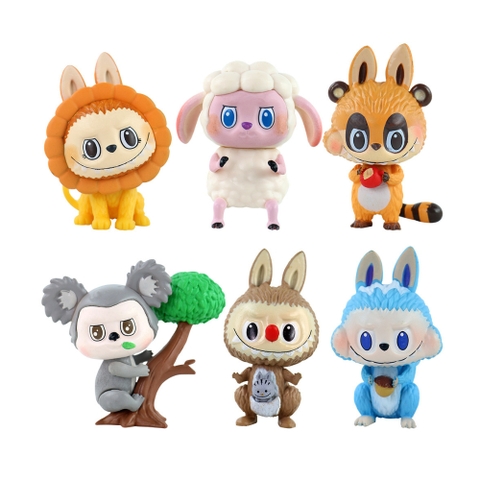 ( Giá 1 con - Bộ 6 con - Đặt Số Lượng 6 ) - Hàng Cao Cấp - Mô hình labubu bộ 6 labubu động vật bản B - cao 7cm - Nặng 300gram - Bọc Túi - Hộp Màu - (VAT : G873-78)- K24-T1-S3