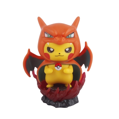 Hàng Cao Cấp - Mô Hình Pokemon pikachu cosplay lizadon bản cao cấp - Cao : 12cm - Nặng : 300gram - Figure pokemon - Full Box