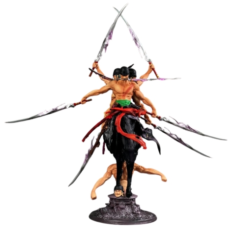 Mô Hình OnePiece Zoro 3 đầu 6 tay dáng đứng có base - Phụ kiện : bán thân thay thế - Cao 50cm Nặng 760gram - Figure OnePiece - Full Box - N1-K37-T4-S2
