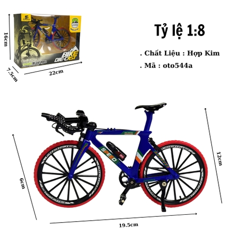 Mô Hình xe đạp xanh bánh đỏ 1:8 Hợp kim - Dài 19.5cm - rộng 6cm - cao 11.5cm - nặng ~ 300gram - FULL BOX : box màu SKU : oto544a