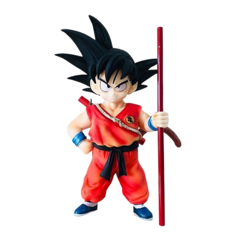 Mô Hình Songoku kid cầm gậy dáng đứng - Cao 20cm - Nặng 300gram - No Box - Figure anime Dragon ball