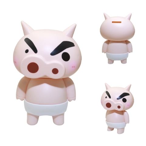 Mô Hình Shin đầu lợn ( Có Thể Đựng Tiền ) - Cao 18.5cm - nặng : 100gram - SKU : sh850c  - ( Vat :  E729-75 )  -T4