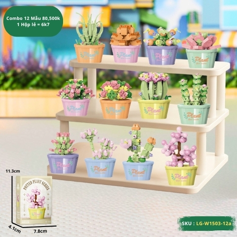 Đồ Chơi Lắp Ghép Combo 12 Mẫu Lego Các Loại Hoa ( Combo 12 mẫu Giá 80,500 / Tính lẻ là 1 Mẫu =6k7 ) - Full Box - Sku : LG-W1503-12a