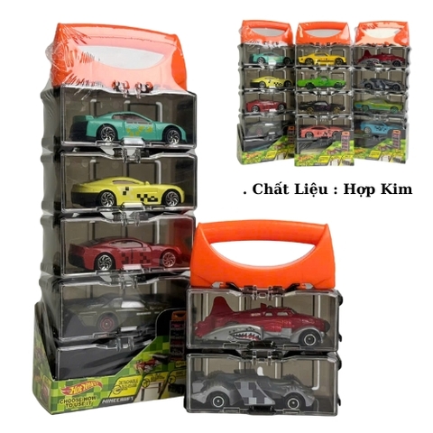 Mô Hình 1 Vỉ 5 xe minecraft - Cao 22.5cm - rộng 4cm - ngang : 9cm - nặng : 500gram - box màu SKU : oto505 - 790-5