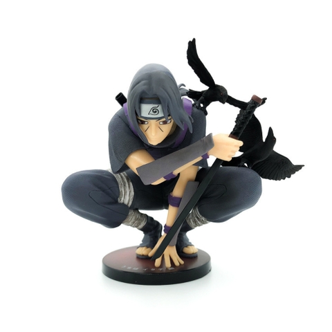 Mô hình Naruto Itachi Akatsuki dáng ngồi chiến đấu - Cao 13cm - nặng 400gram - Figure Naruto - Full Box N4-K15
