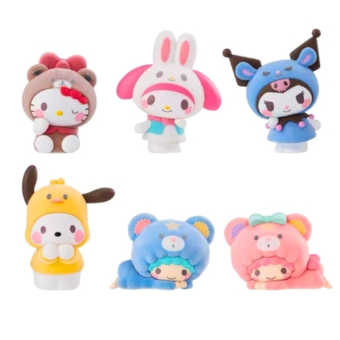 bộ 6 kuromi áo mưa siêu dễ thương , blind box - Cao 5-8cm - Nặng 363gram - Bọc túi - Hộp Màu - K31-T1-S8
