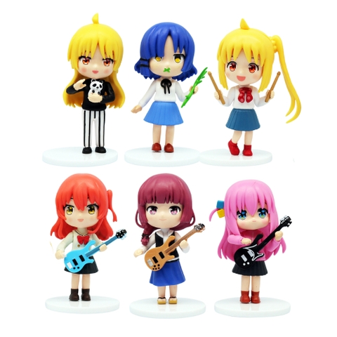 Mô Hình BOCCHI THE ROCK bộ 6 nhân vật - Cao 10-11cm - Nặng 350gram - Figure anime BOCCHI THE ROCK - No Box - Bọc Túi opp