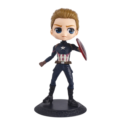 Mô Hình Captain America Dáng Đứng Cầm Khiên – Cao 15cm – Nặng 200gram – Figure Marvel – No Box - K17-T2-S6